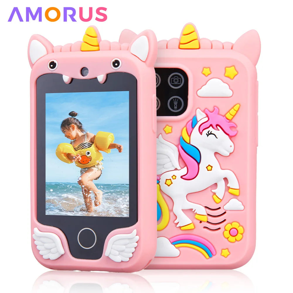 Kids Smart Phone Camera Toy – Touchscreen Unicorn MP3 Player & Digital Camera for Girls & Boys Ages 3–8