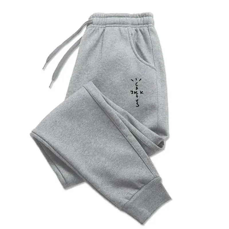 Letter Print Jogger Sweatpants – Men's Slim Fit Gym & Running Trousers (S–3XL)