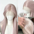 Rose Pink Wig for Women 13*4 Cosplay Wig 26inch Long Straight Hair Wigs Synthetic Lace Wigs Natural Hairline for Daily Use 가발