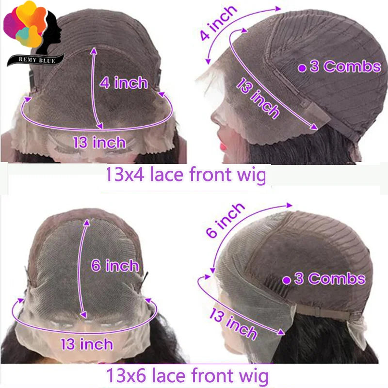 13x6 Loose Deep Wave Lace Front Human Hair Wig Brazilian 13x4 Transparent Lace Frontal Wigs for Black Women Curly Human Hair Wig