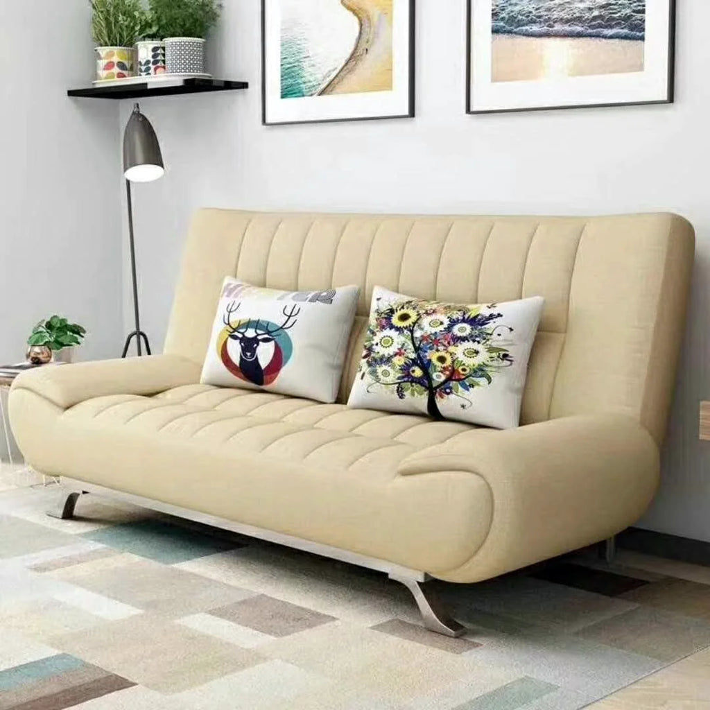 PU Leather Foldable Sofa Bed – Modern Office & Living Room Convertible Sofa