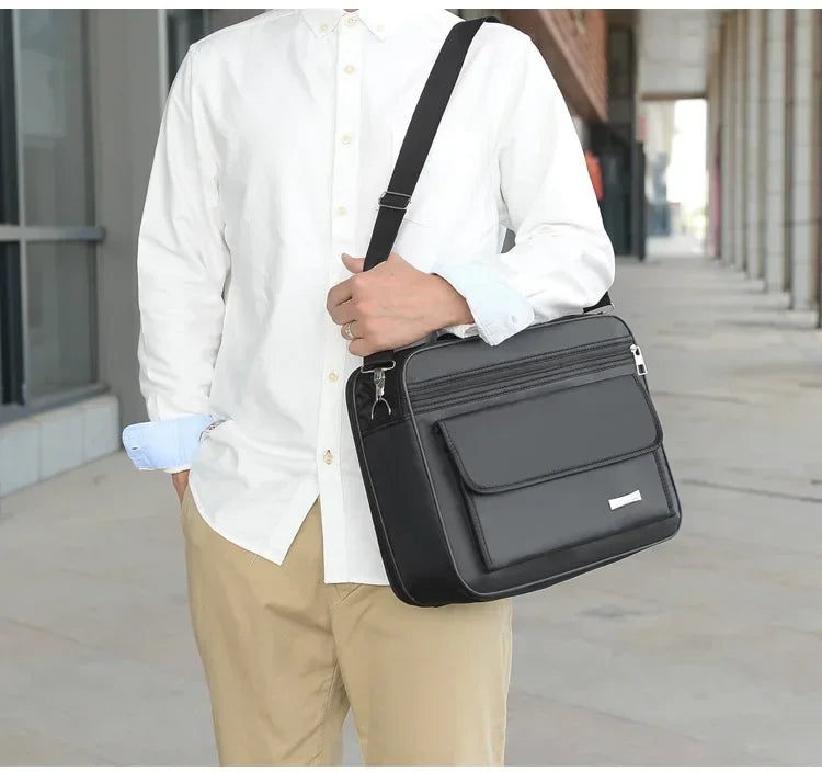 Oxford Cloth Laptop Bags Men Large Capacity Briefcase Business Travel Shoulder Pouch