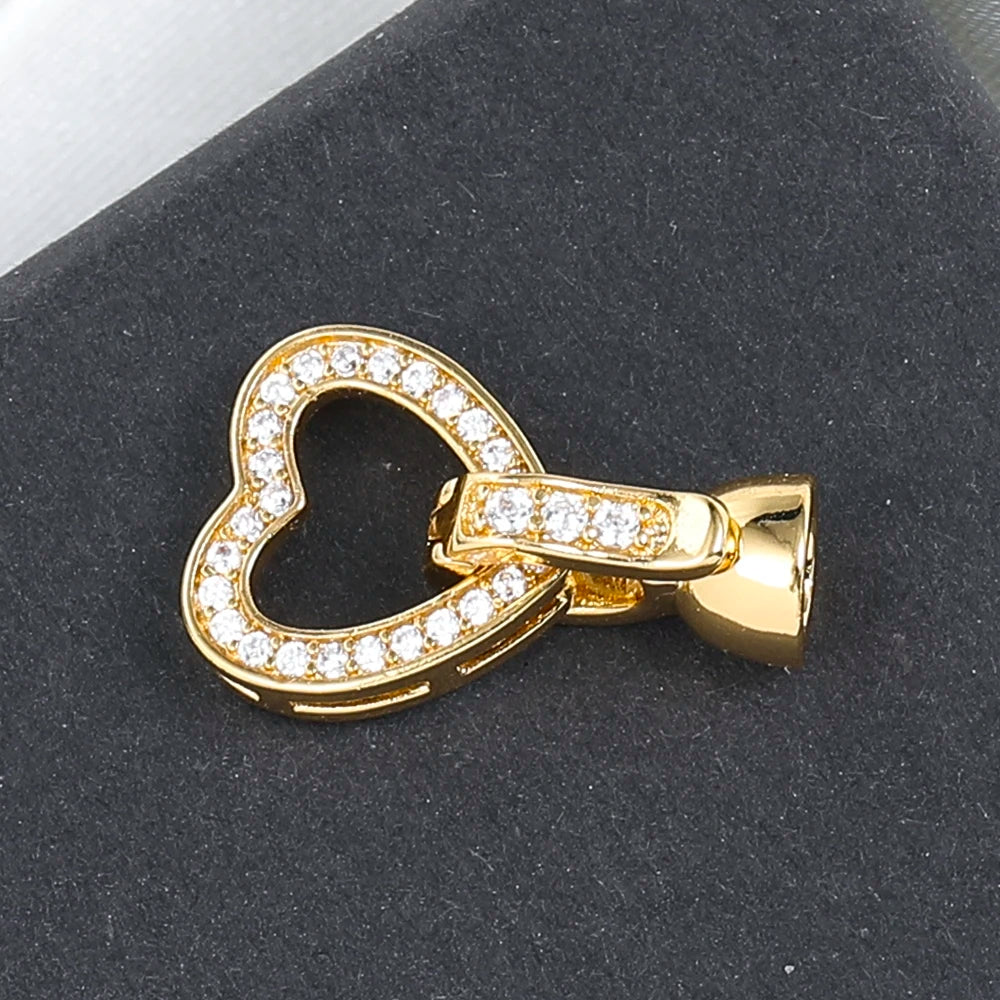 Juya Handmade 18K Gold Plated Decoration Connector Fastener Lock Clasps Accessories For DIY Needlework Beading Jewelry Making