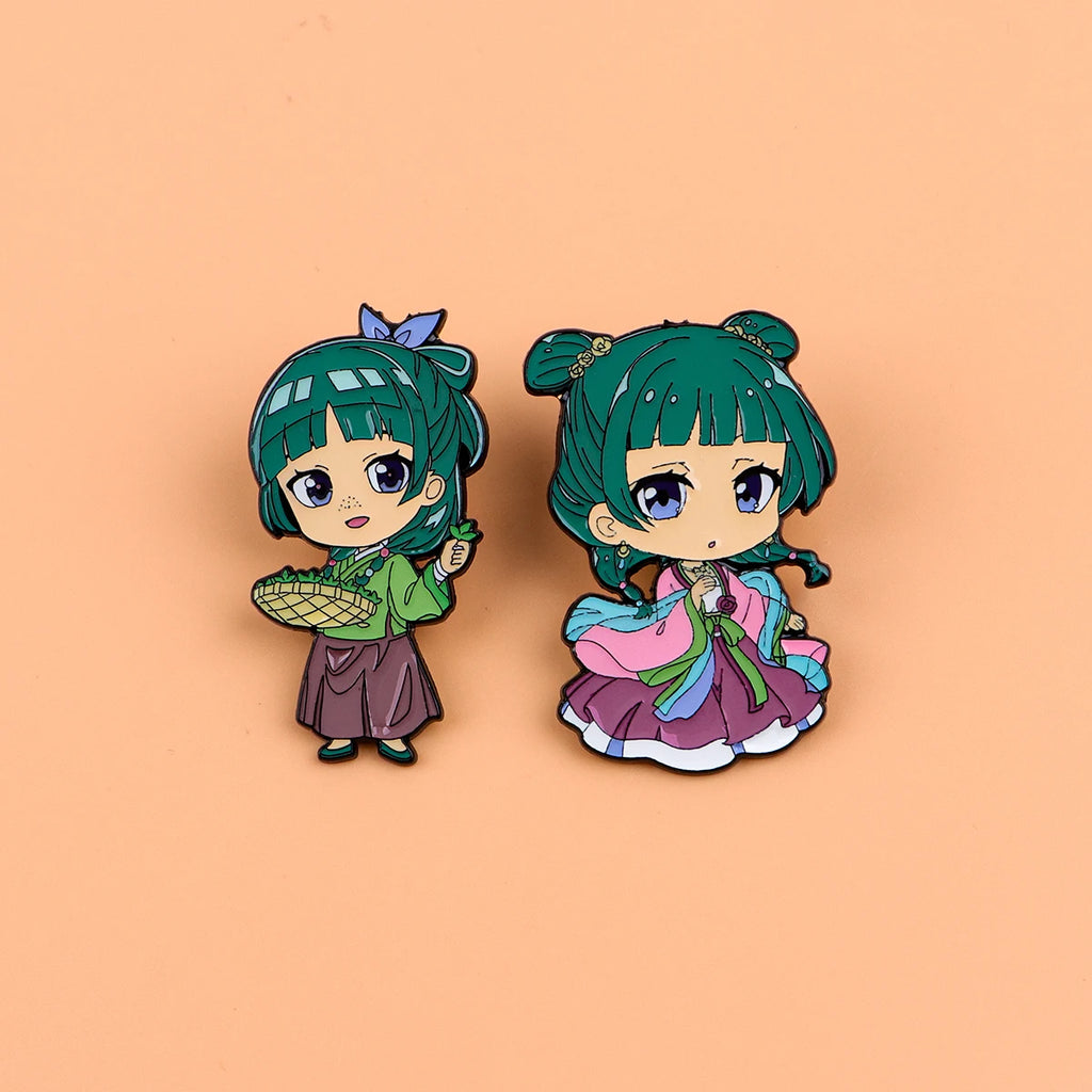 Cute Girls Enamel Pin Anime Characters Brooches on Clothes Badge Bag Clothes Kawaii Cat Lapel Woman Men Jewelry Fans Adults Gift