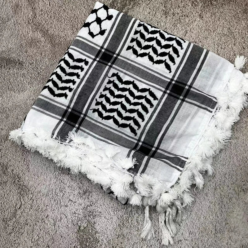 Traditional Palestinian Keffiyeh – Premium Arabic Kufiya Scarf for Men & Women