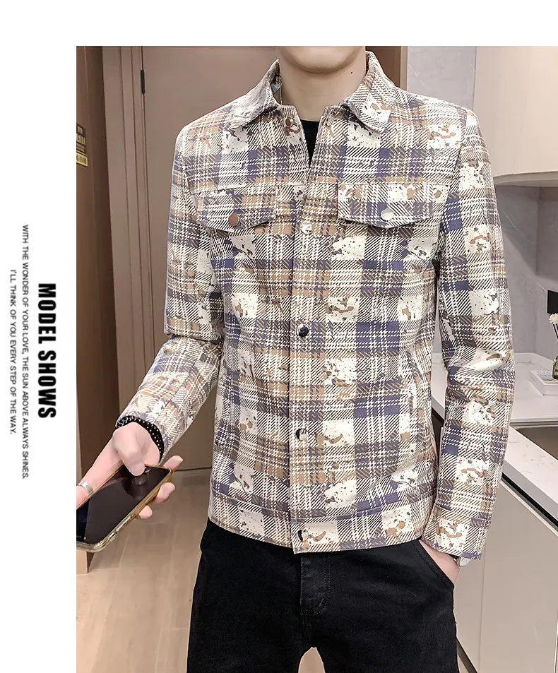Men's Short Wool Blend Jacket – Thickened Warm Business Streetwear Overcoat