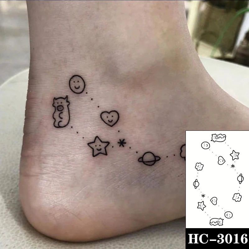 Sexy Red Lips Water Transfer Tattoo – Waterproof Body Art 10.5x6cm