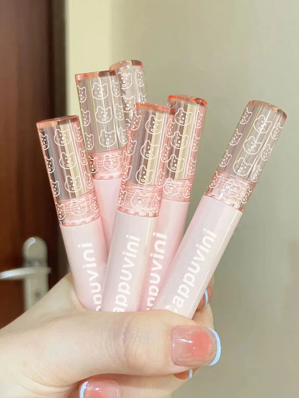 Cherry Pink Mirror Water Lip Gloss Lip Glaze Transparent Glass Lip Oil Waterproof Liquid Lipstick Nude Brown Clear Tint Makeup