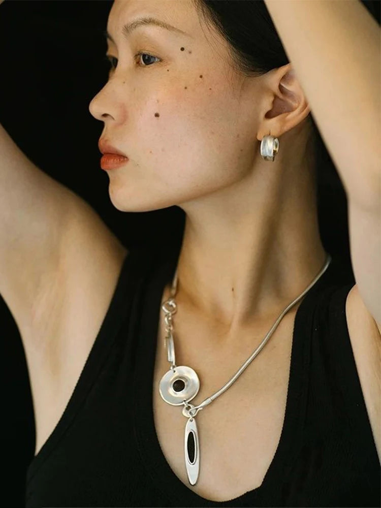 Eye Motif Necklace & Earrings Set – Artistic Craft Jewelry for Women & Men