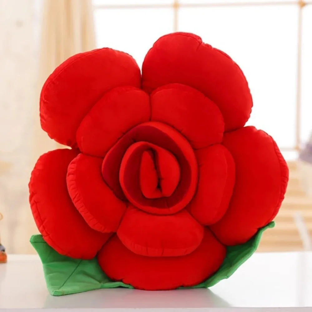 Rose Shaped Pillow | Plush Flower Cushion for Sofa, Car & Home Decor | 3 Sizes | Wedding Gift