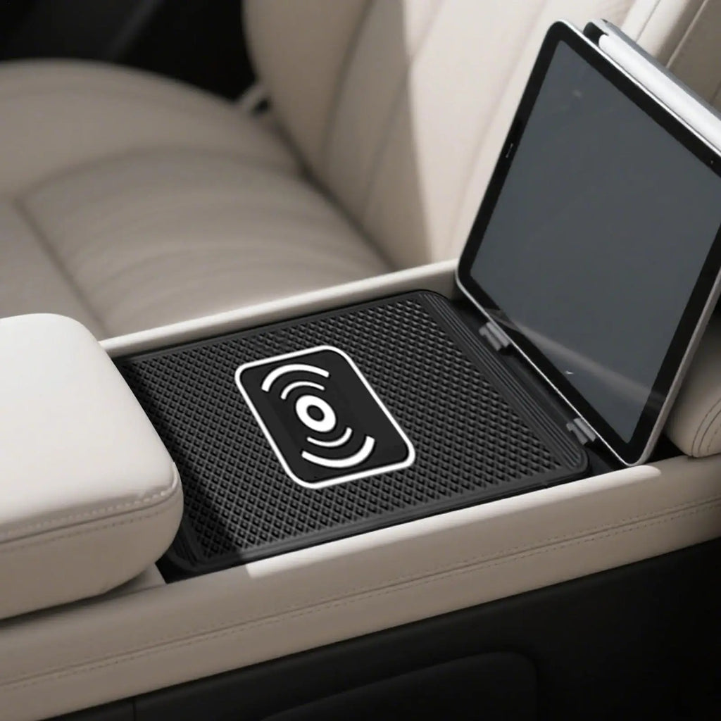 Wireless Car Charger Pad – Auto-Sensing Non-Slip Charging Mat for Vehicles