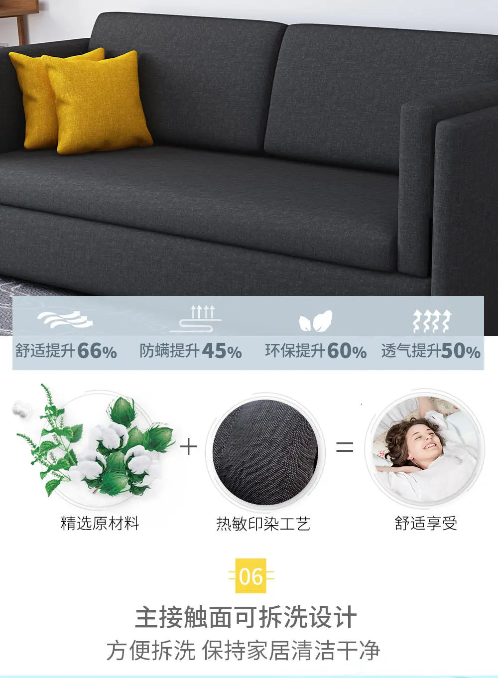 Apartment Multifunctional Sleeper Sofa – Luxury Comfortable Soft Adults Sofa