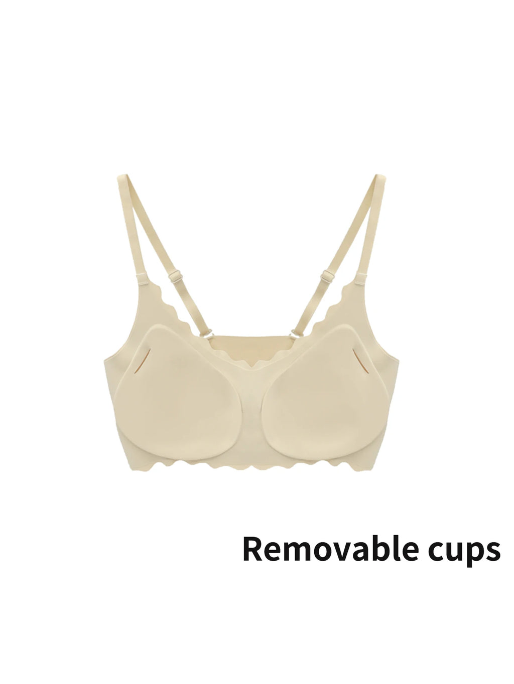 Women's Seamless Wireless Bra – Breathable Wave Border Comfortable Lingerie