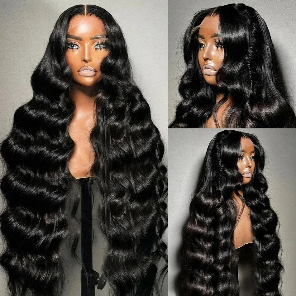40 Inch Body Wave 13x4 13x6 HD Lace Frontal Wigs Human Hair 300 High Density Body Wave Lace Front Wig For Women Brazilian Hair