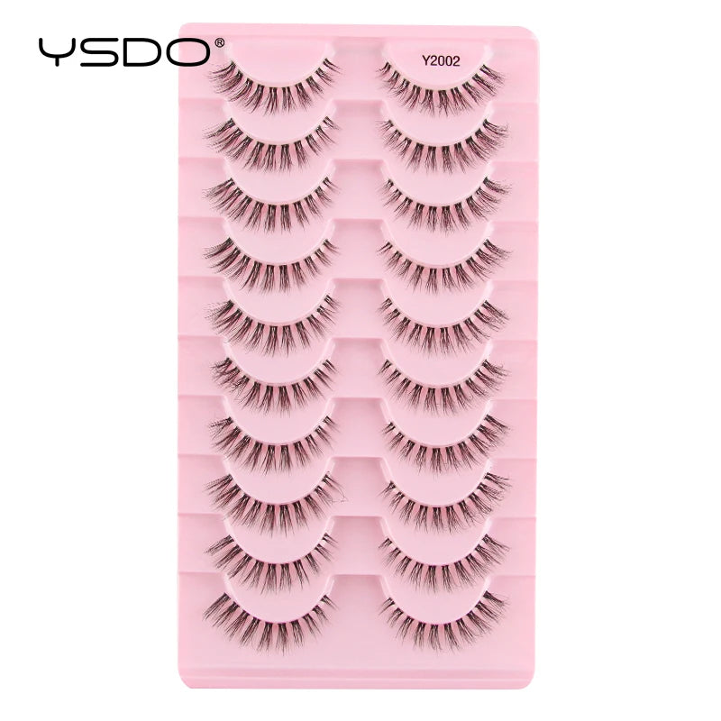 Lashes 3/10 Pairs Half Lashes Cat Eye Natural Long Lashes 3D Mink Eyelashes Full Strip Lashes Makeup Extension Tools