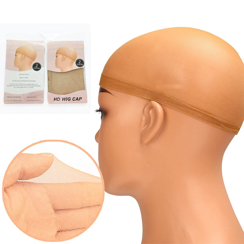 10 Pcs HD Thin Wig Cap Transparent and Invisible Sheer Wig Cap for HD Wigs Wig Accessories