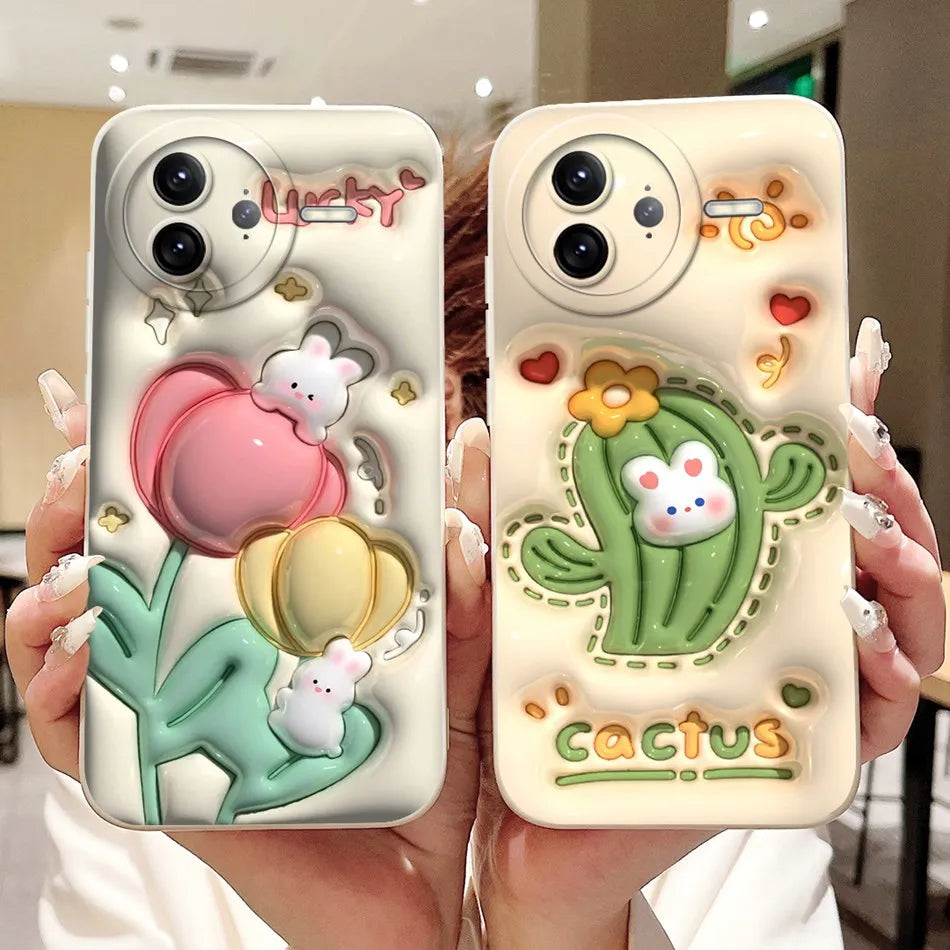 Xiaomi Poco F7 Ultra / F7 Pro Phone Case – Cute Cat & Panda Soft Silicone Shockproof Cover