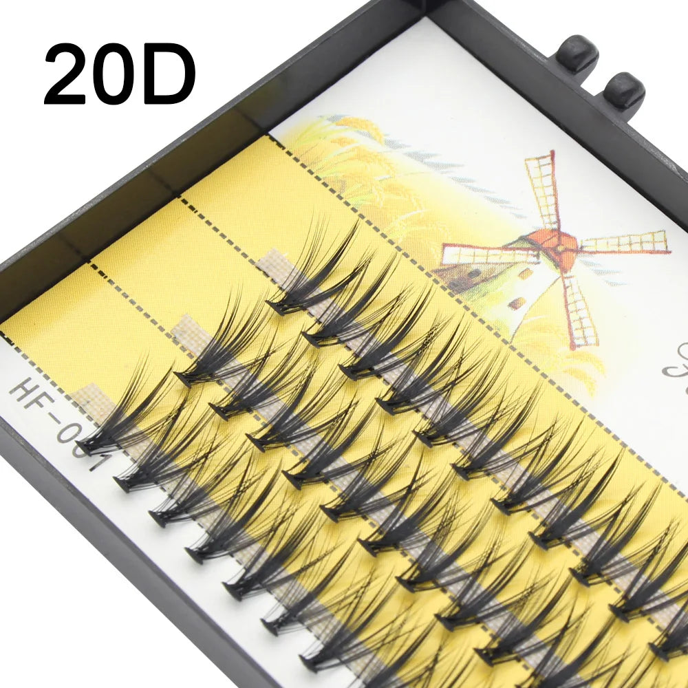 Moonlily Mink Super Cluster Eyelash Extension Natural 3D Russian Volume Faux Eyelashes Individual Lashes Makeup Cilia Cilias