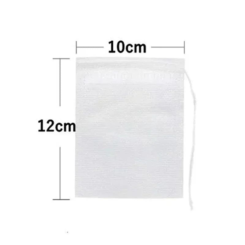 200/50PCS Disposable Tea Filter Bags Non-woven Fabric Tea Bag with Drawstring Kitchen Filter Paper for Coffee Herb Loose Tea