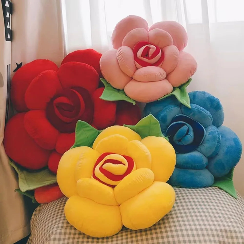 Rose Shaped Pillow | Plush Flower Cushion for Sofa, Car & Home Decor | 3 Sizes | Wedding Gift