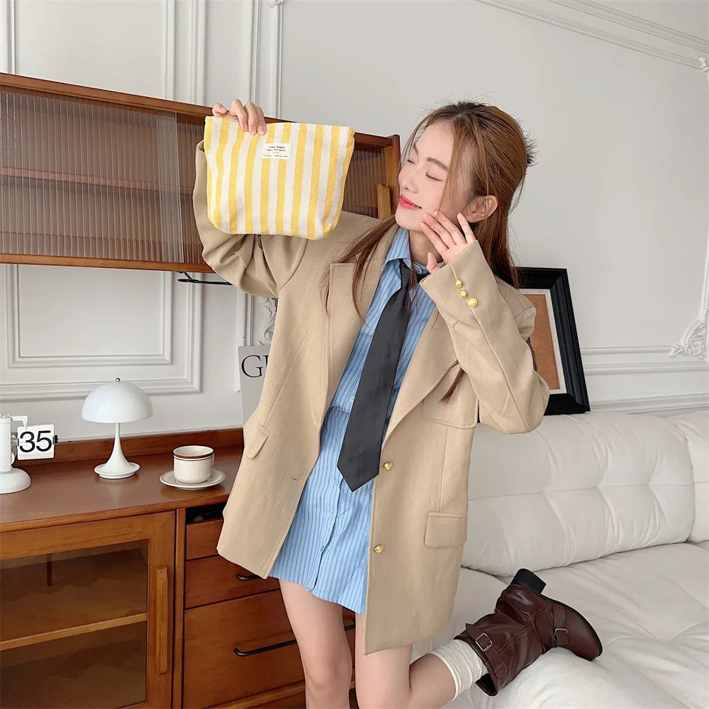 Stripe Cosmetic Bag Waterproof Women Cosmetic Bag Small Bag Storage Makeup Case,Travelling Pouch Organizer for Lady