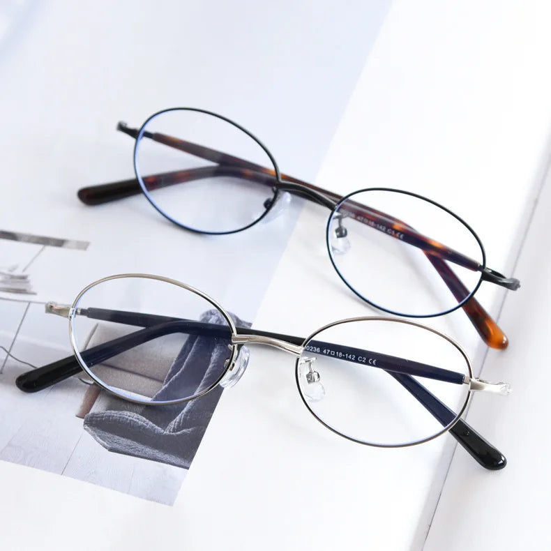 Oval Metal Spectacles Frames – Lightweight Eyeglass Frames for Men & Women