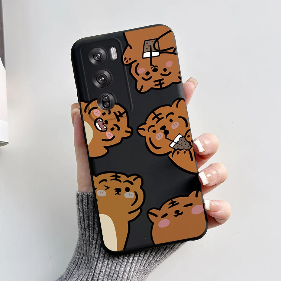 OPPO Reno 12 Pro 5G Phone Case – Cute Rabbit & Panda Soft Silicone Cover (CPH2629)