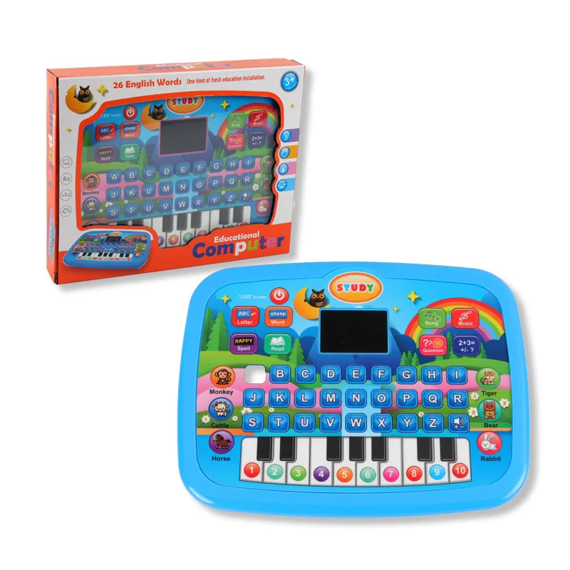 Kids Educational LED Tablet Toy – Literacy, Math & Music Learning for Ages 3+ (Birthday & Christmas Gift)