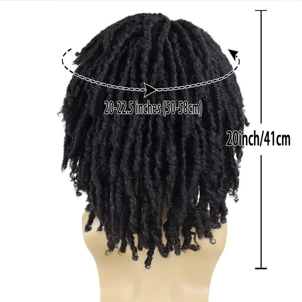 Synthetic Big Curly Wigs for Men Black Mixed Brown African Elastic Curls Hair Short Afro Wig Daily Breathable Man Wig Braided
