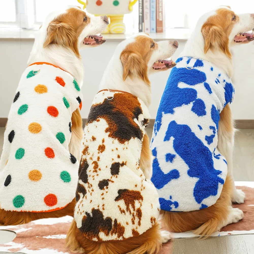 Soft Flannel Dog Pajamas – Warm Winter Vest for Small, Medium & Large Dogs (2.5–35kg)