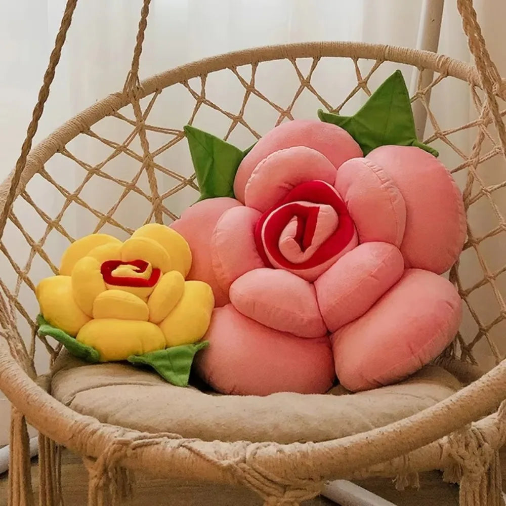 Rose Shaped Pillow | Plush Flower Cushion for Sofa, Car & Home Decor | 3 Sizes | Wedding Gift