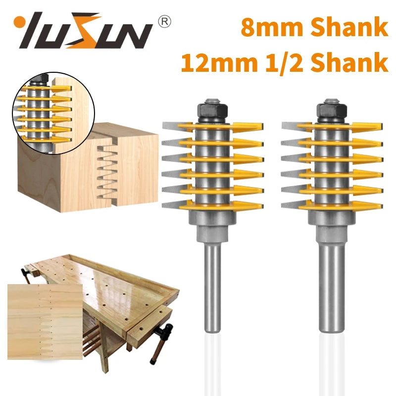 YUSUN 2-Teeth Adjustable Finger Joint Router Bit – Professional Woodworking Tool