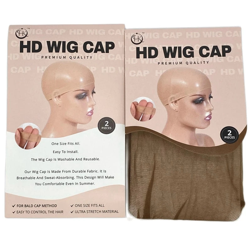 10 Pcs HD Thin Wig Cap Transparent and Invisible Sheer Wig Cap for HD Wigs Wig Accessories