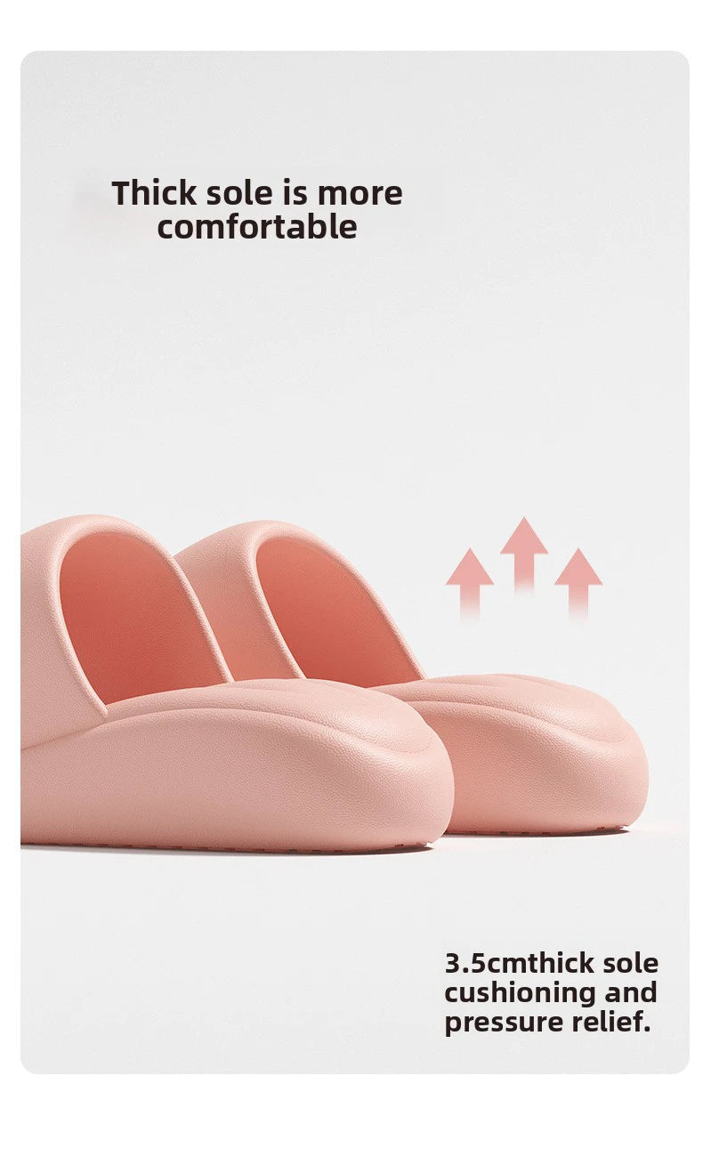 Women's Breathable Platform Sandals – Anti-Slip Bath & Beach Slides for Indoor & Outdoor