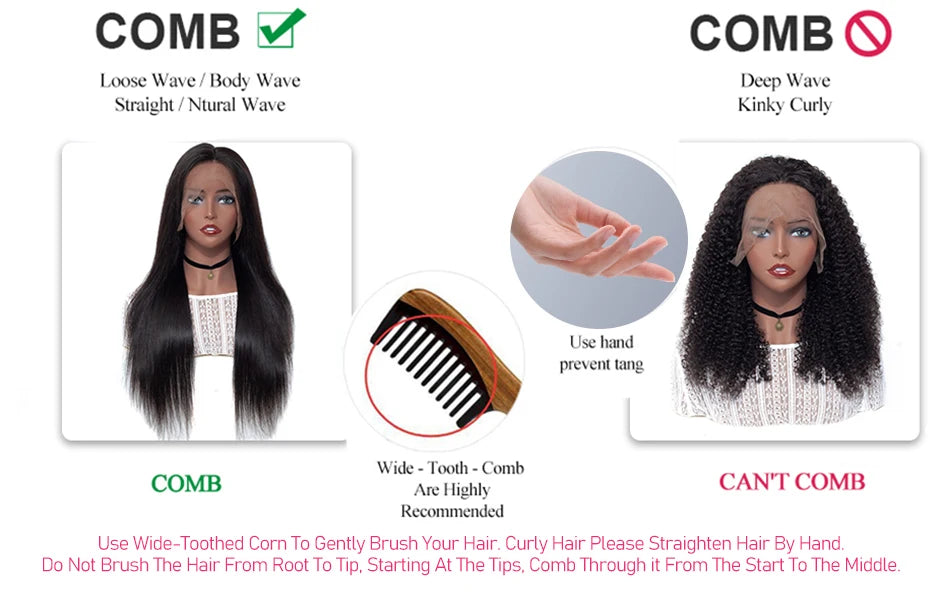 Kinky Curly 13x4 Lace Front Human Hair Wigs For Women 30 inch Indian Deep Curly Lace Frontal Wig Wet And Wavy Lace Closure Wigs