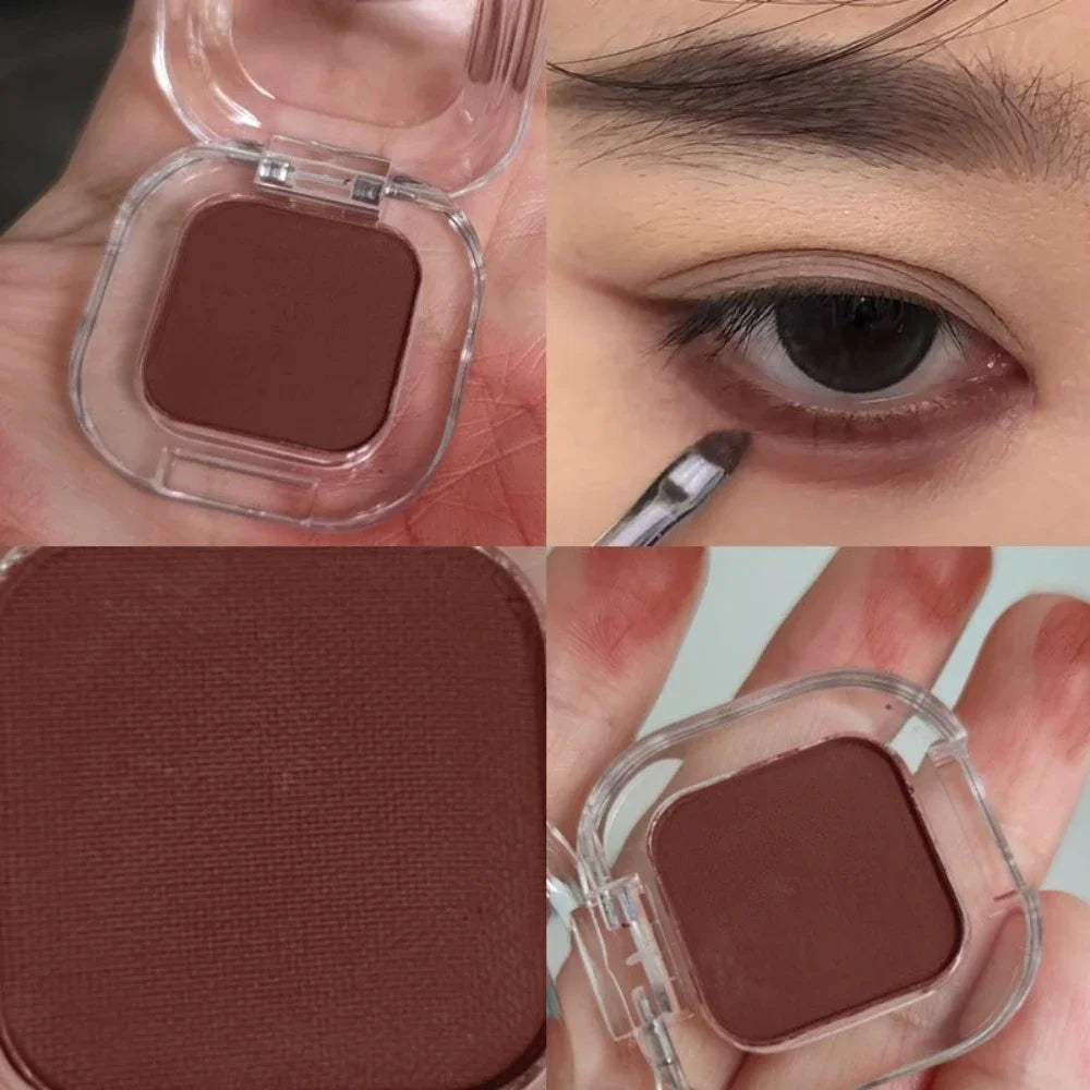 Monochrome Matte Brick Red Eyeshadow Silky Brown Powder Palette Waterproof Lying Silkworm Eyeliner Aegyo-sal Under Eye Makeup