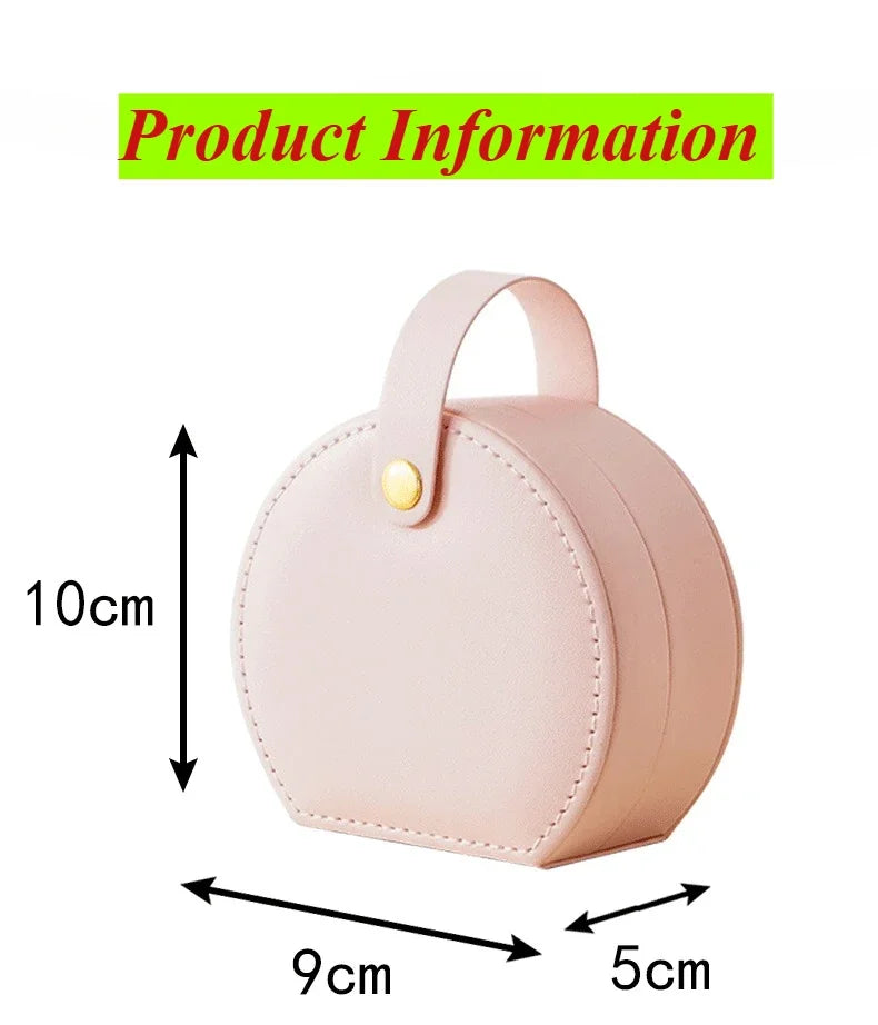 , Necklaces, Rings, PersonalizedGift of Bridesmaid Semicircular Portable Jewelry Box, Jewelry Storage Box,Used To Store Earrings