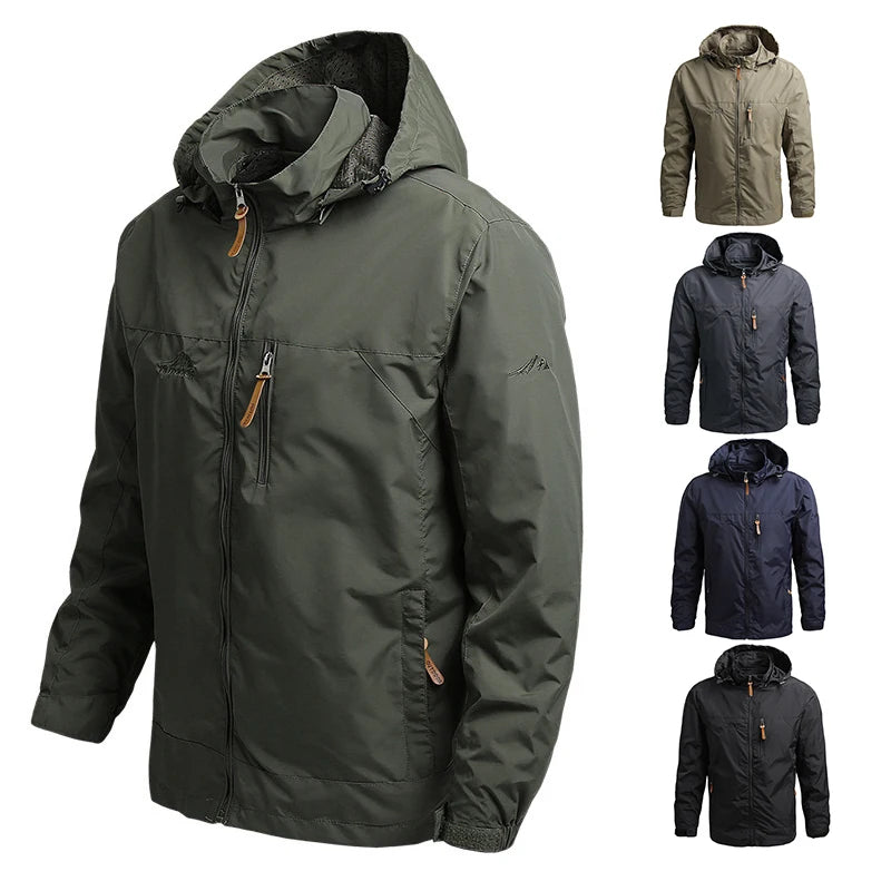 Men's Waterproof Softshell Tactical Jacket – Windbreaker for Hunting, Hiking & Fishing