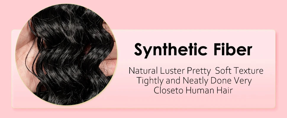 Pre-Styled Deep Wave Braided Wig | Swiss Lace | Baby Hair | Half Cornrow | Women's Braid Wig