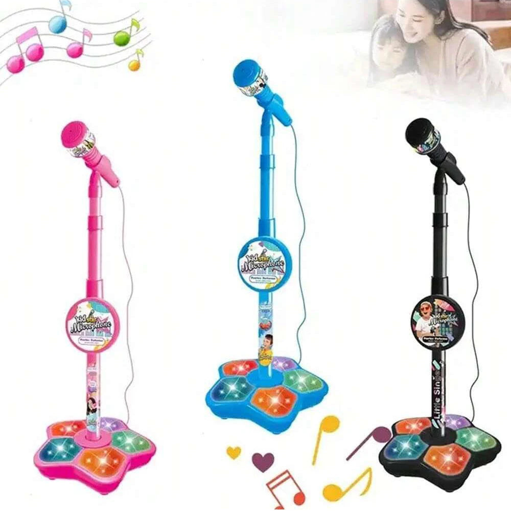 Kids Karaoke Microphone Stand – Portable Children's Electronic Karaoke Machine for Parties