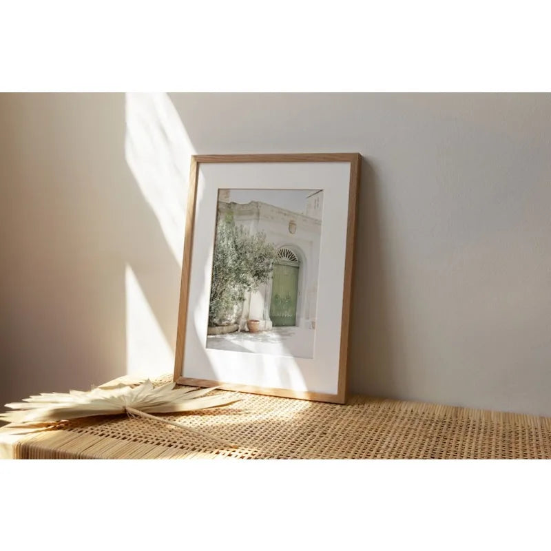Italy Malta Olive Tree City Canvas Print | 2pcs Mediterranean Minimalist Wall Art Poster | Unframed Home Decor Gift