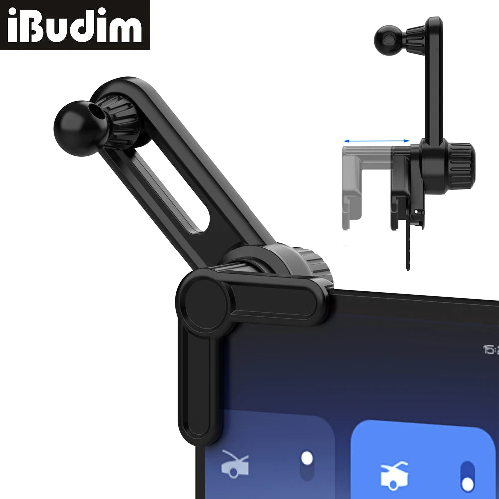 Car Display Screen Mobile Phone Stand Base with Extension Rod Universal 17mm Ball Head Car Phone Holder Fixed Base for Tesla 3/Y