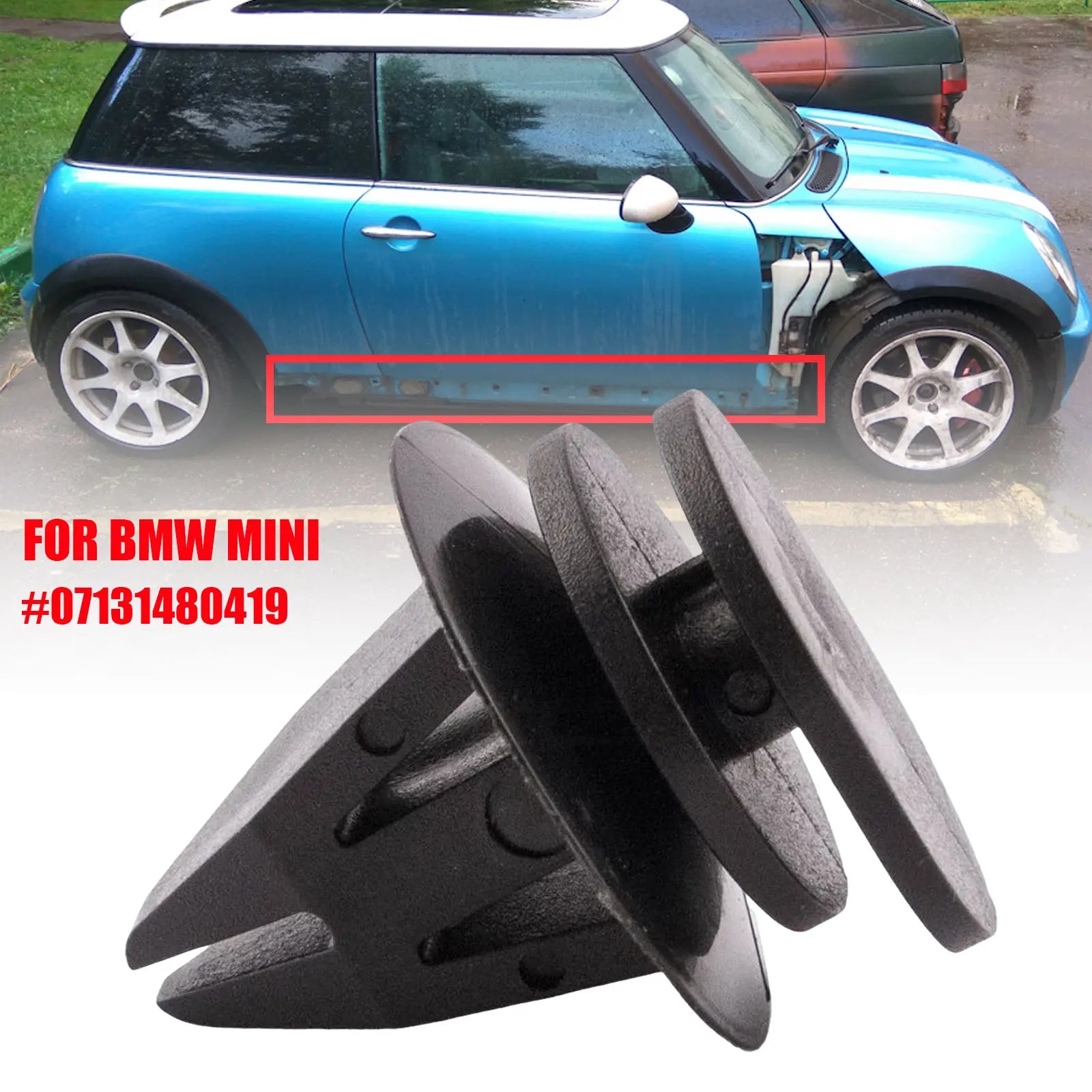 Side Skirt Sill Moulding Cover Trim Fastener Clips Nylon car Interior Clip 07131480419 for Mini Cooper S R50 R53 R56 R57 R58