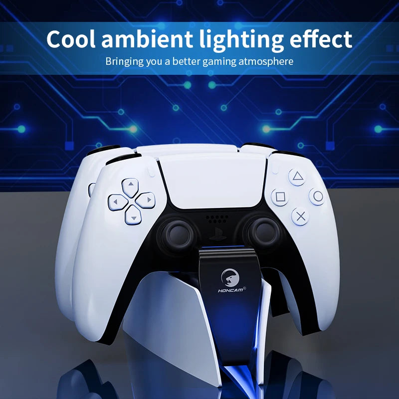 PS5 Controller Dual Charging Dock – Fast Type-C Charger Station for DualSense & Edge Controllers