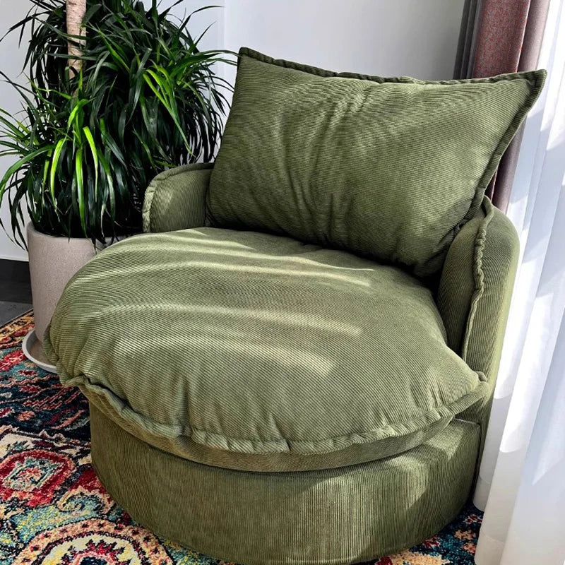 European Luxury Living Room Sofa – Upholstered Round Cute Eclectic Corner Sofa