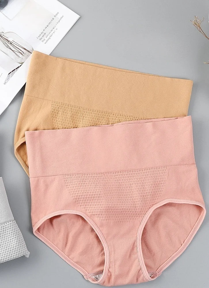 8 pcs  of fashionable seamless high-waist high-elasticity comfortable and breathable women's underwear (suggested to fit sizes