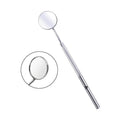 NIGF 1pc Stainless Steel Dental Oral Mirror Eyelash Extension Teeth Whitening Cleaning Tool Makeup Tool Handle Mirror