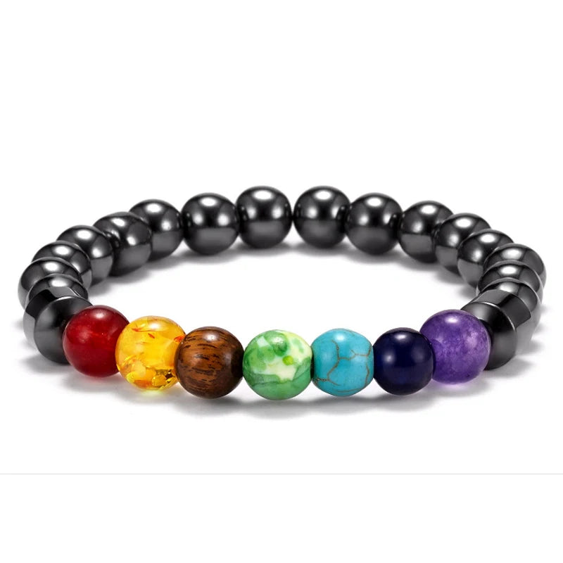 Reiki Healing Stone Bracelet For Women Men Yoga Meditation Jewelry Handmade Woven Natural Crystal Beads Bracelet Bangle