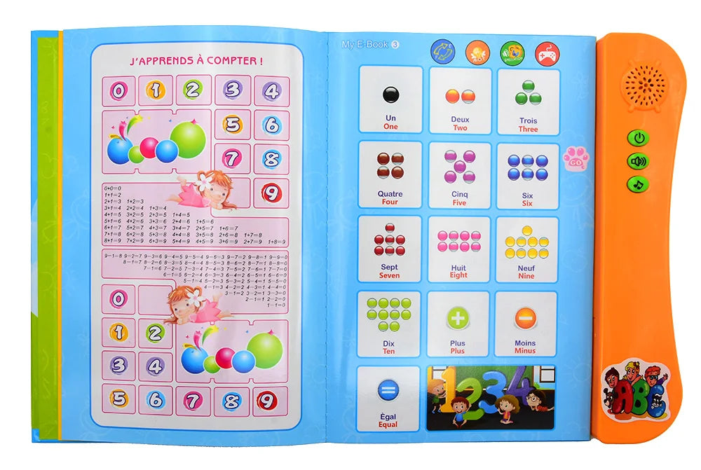 Kids Talking Book – French & English Interactive Early Education Language Learning Toy