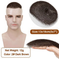 Men's Buzz Cut Toupee | 100% Human Hair | Super Thin PU Skin Base | Natural Black & Blonde